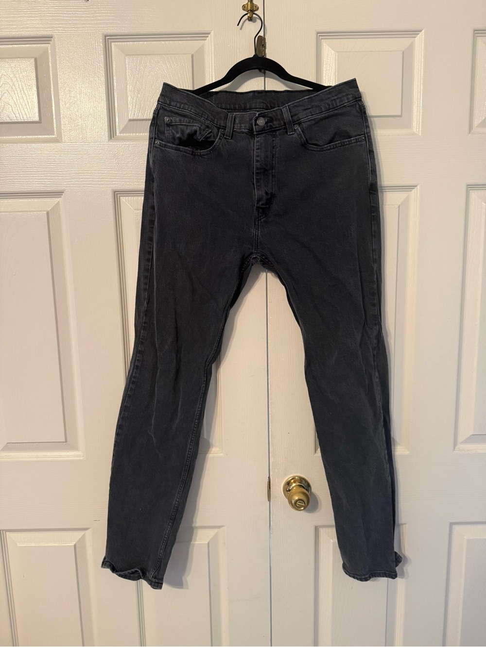 Levi's Men’s 505 Straight Jeans - Charcoal Black